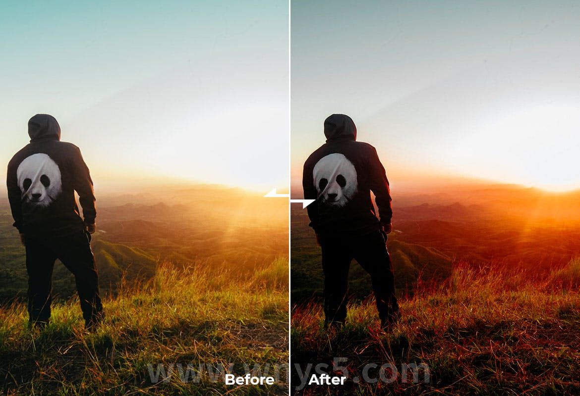 漂亮的日落效果预设 (Actions & Presets)