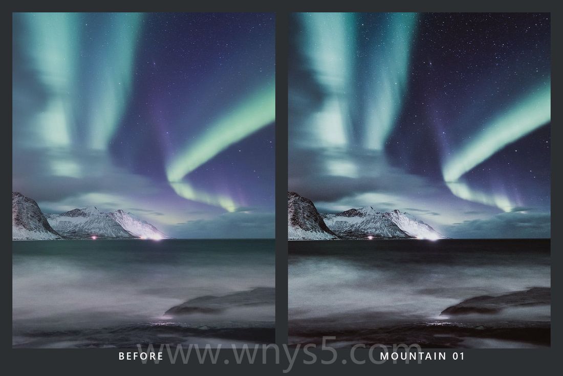 20款极光美景画面效果预设