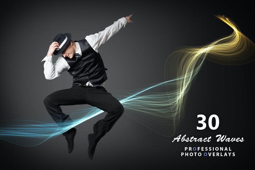 30款抽象波浪照片叠加画面效果预设
