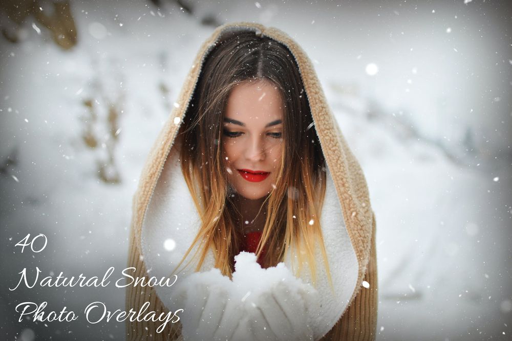 40款天然雪景照片叠加画面效果预设