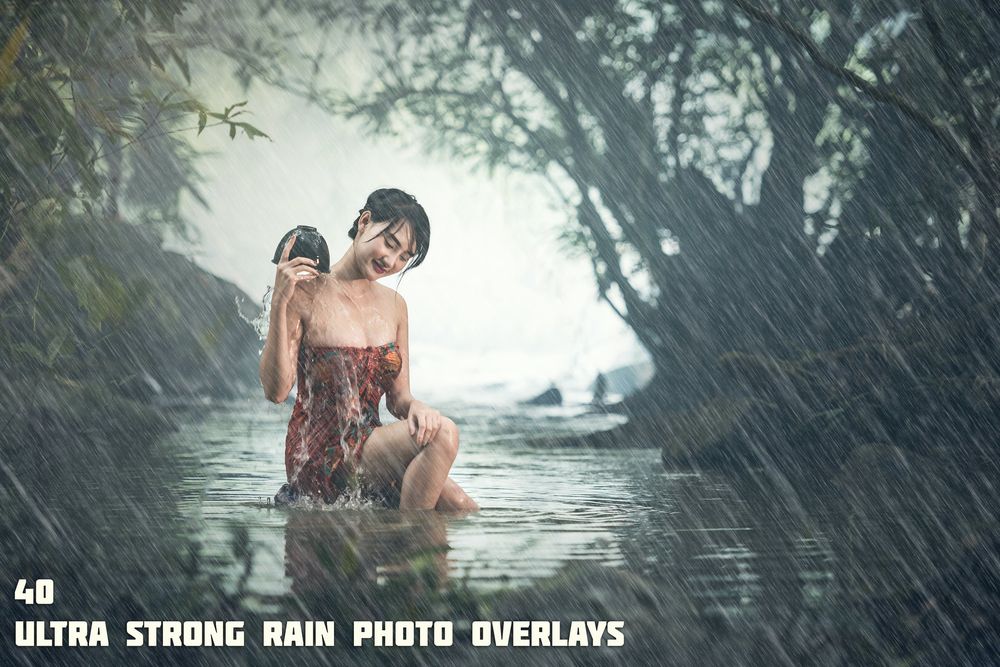 40款超强雨景照片叠加画面效果预设