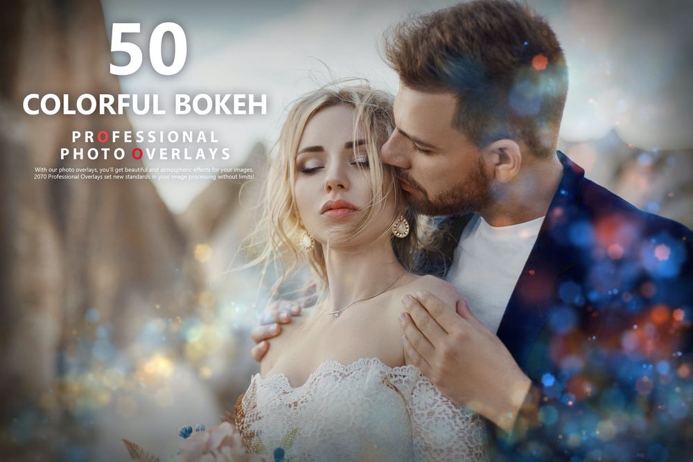 50款彩色散景照片叠加画面效果预设