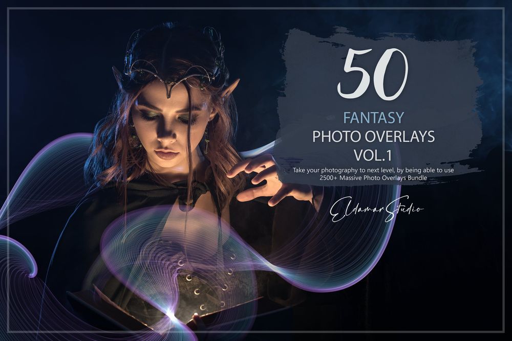 50款光纤奇幻照片叠加画面效果预设Vol. 1