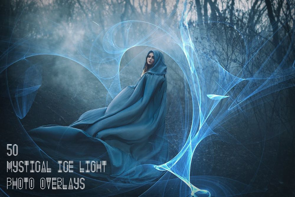 50款神秘的冰光照片叠加画面效果预设