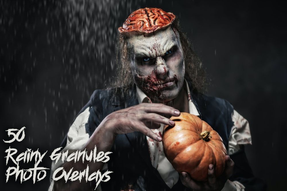 50款雨粒叠加画面效果照片预设