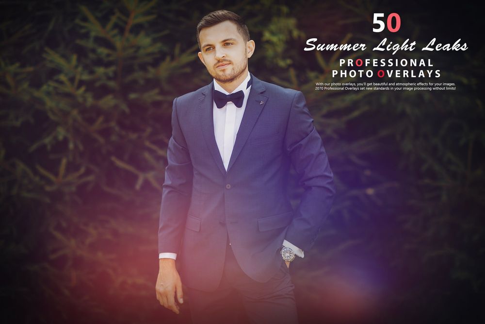 50款叠加层夏季漏光照片画面效果预设