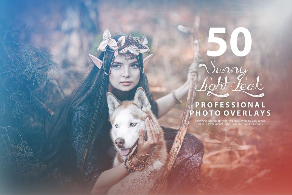 50款阳光泄漏照片叠加层画面效果预设