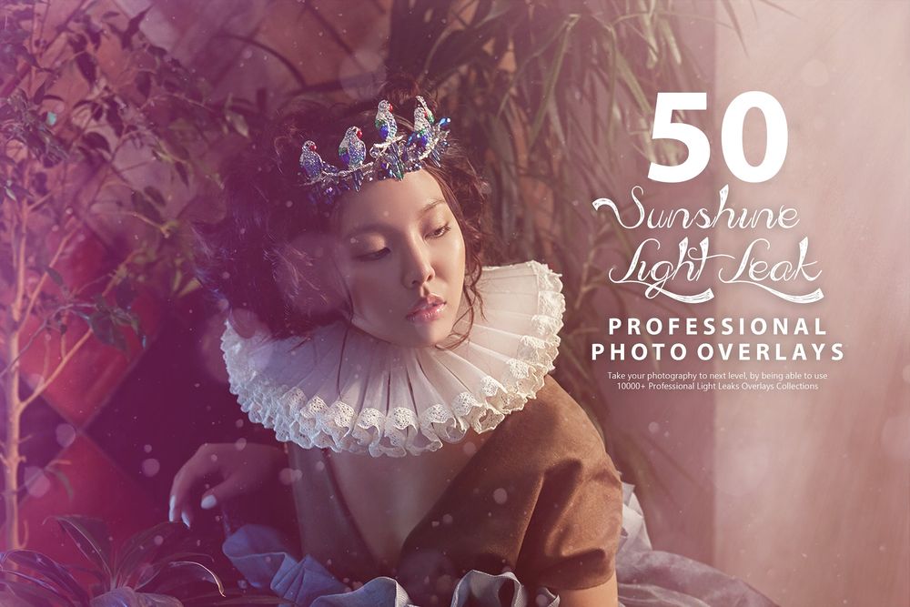 50款阳光漏光照片叠加画面效果预设