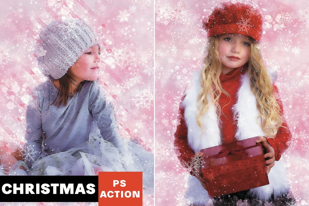 快乐 – 冬季艺术品 Photoshop 动作