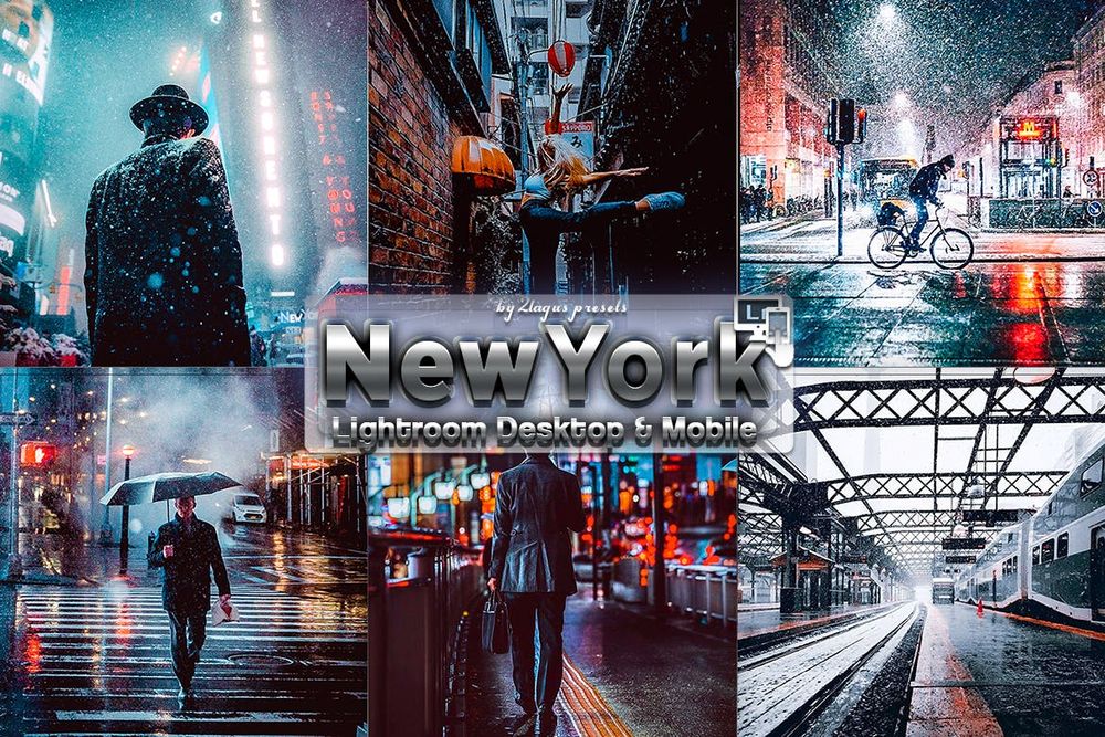 纽约冬季灯房预设手机和电脑