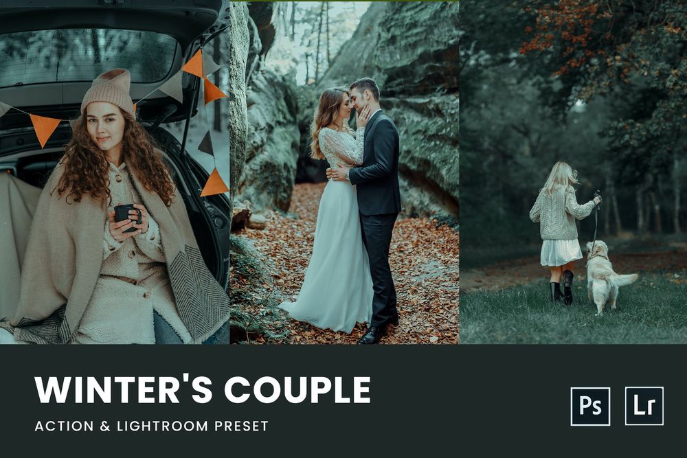 冬天的情侣 Photoshop 动作和 Lightrom 预设