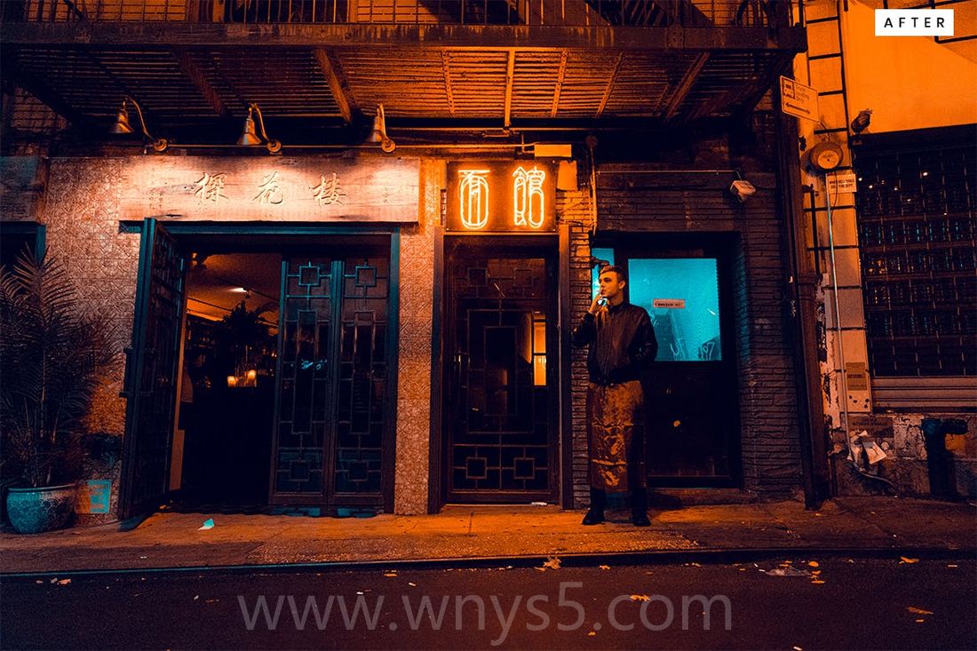 黑色和橙色主题场景预设