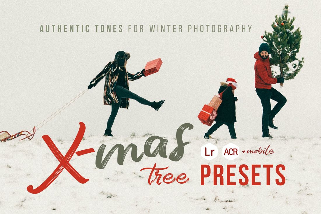 圣诞树 – 冬季摄影预设Xmas Tree Winter Photography Presets