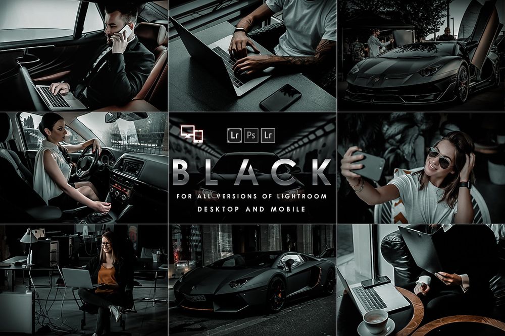 黑色纽约奢华生活主题照预设