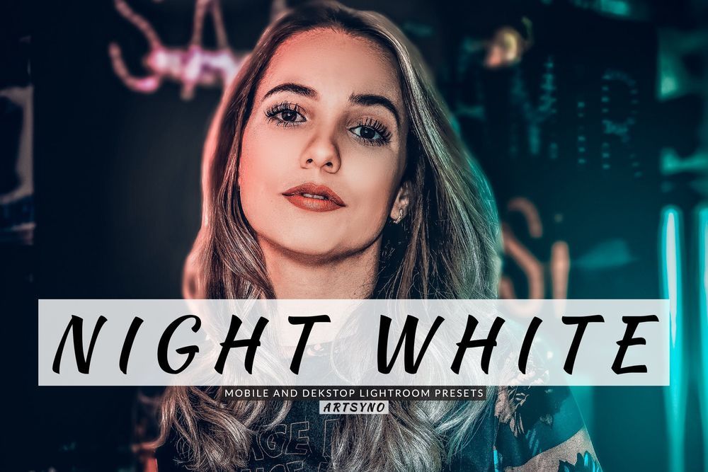 夜晚白色画面主题拍照预设