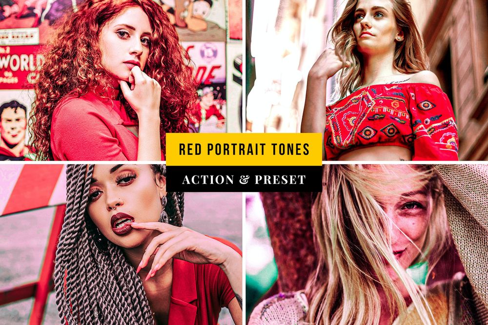 红色人像色调美拍预设