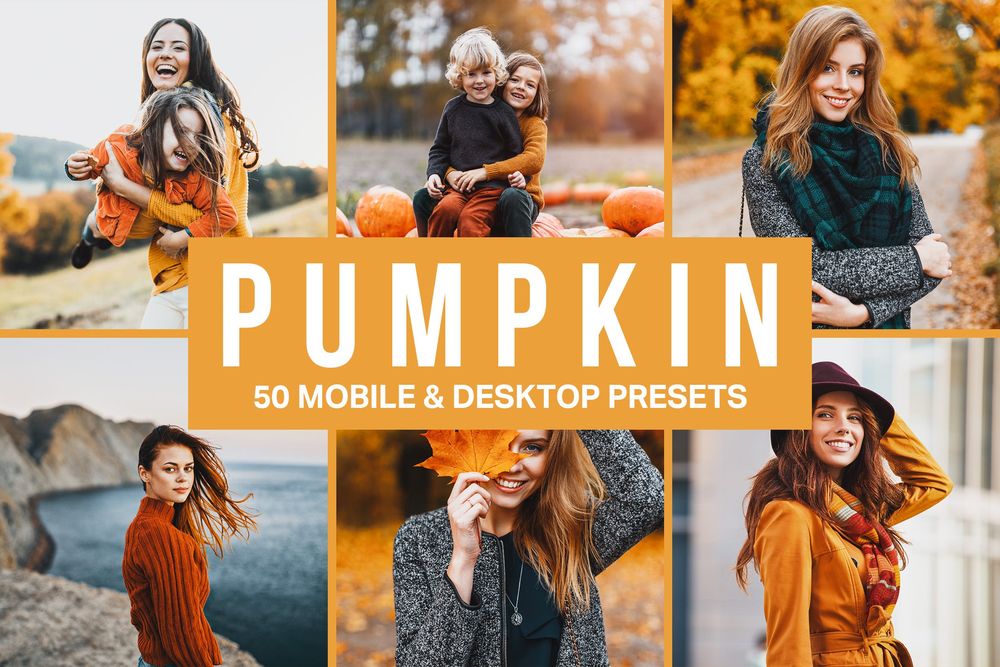 50款 Pumpkin Orange Lightroom Presets and LUTs