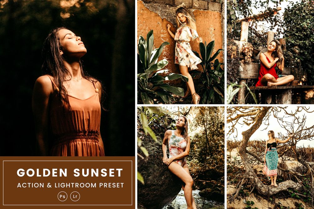 金色日落的色调画面效果主题拍照预设