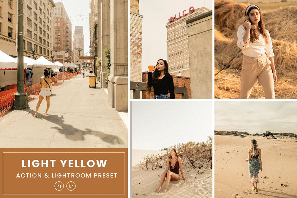 浅黄色户外场景拍照预设