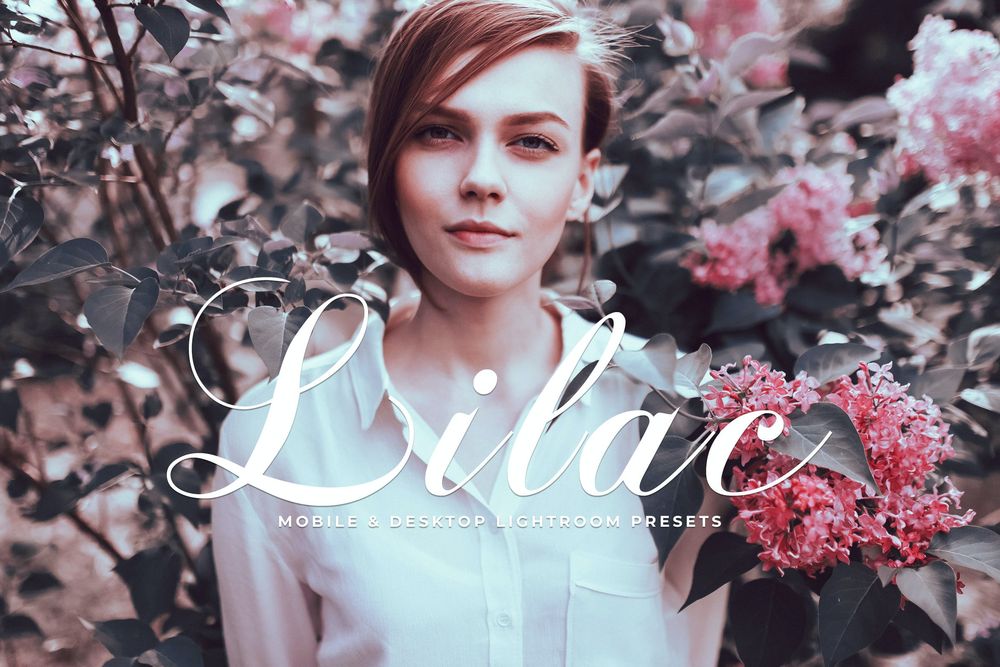 淡紫色调自然绿色健康环境主题画面效果预设