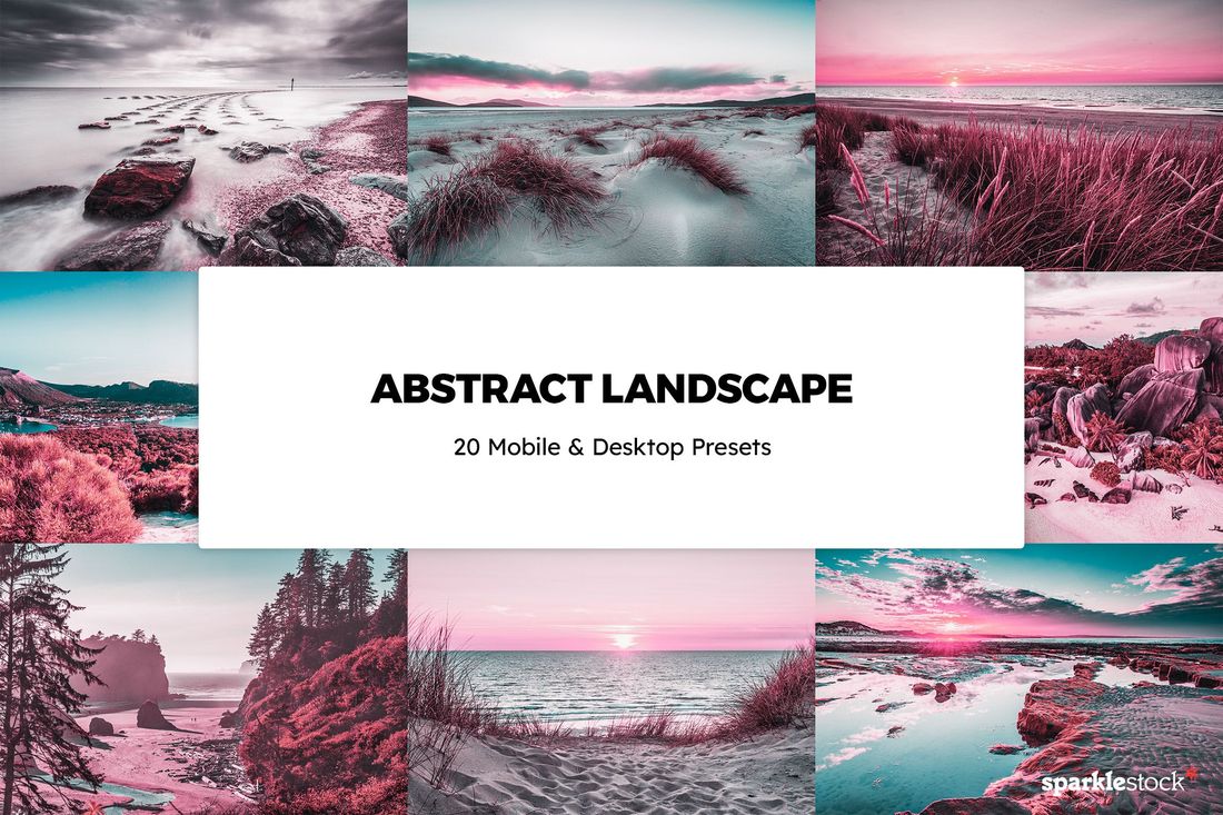 20 Abstract Landscapes Lightroom Presets & LUTs