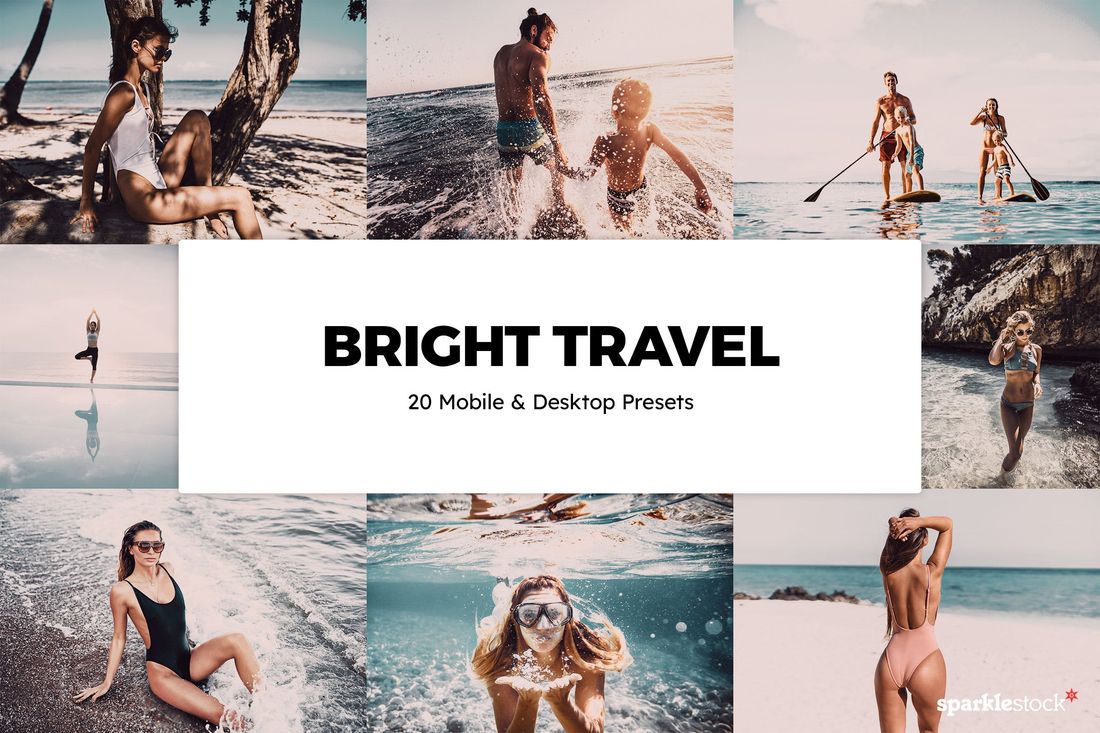 20 Bright Travel Lightroom Presets & LUTs