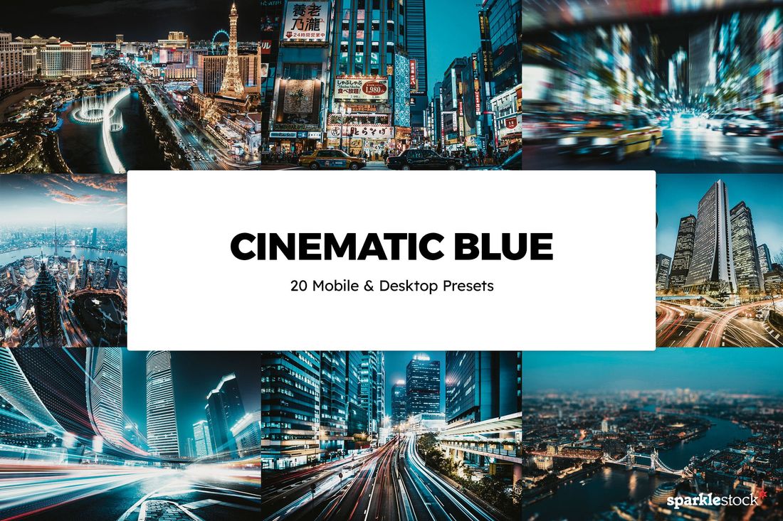 20 Cinematic Blue Lightroom Presets & LUTs