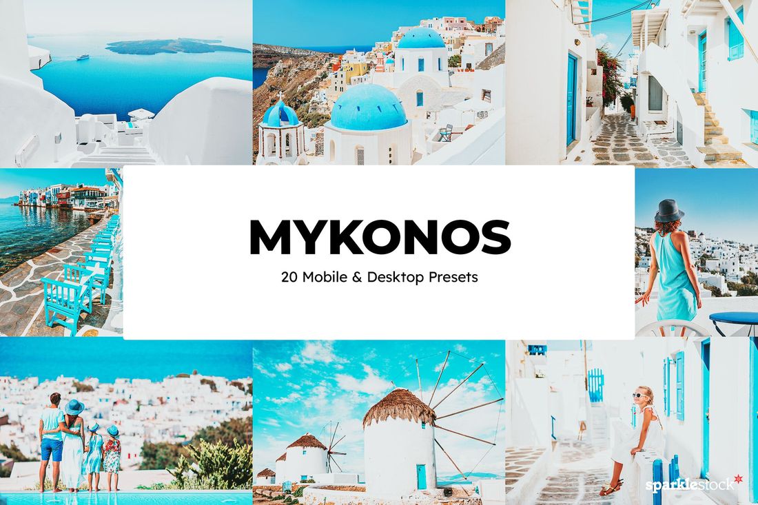20 Mykonos Lightroom Presets and LUTs