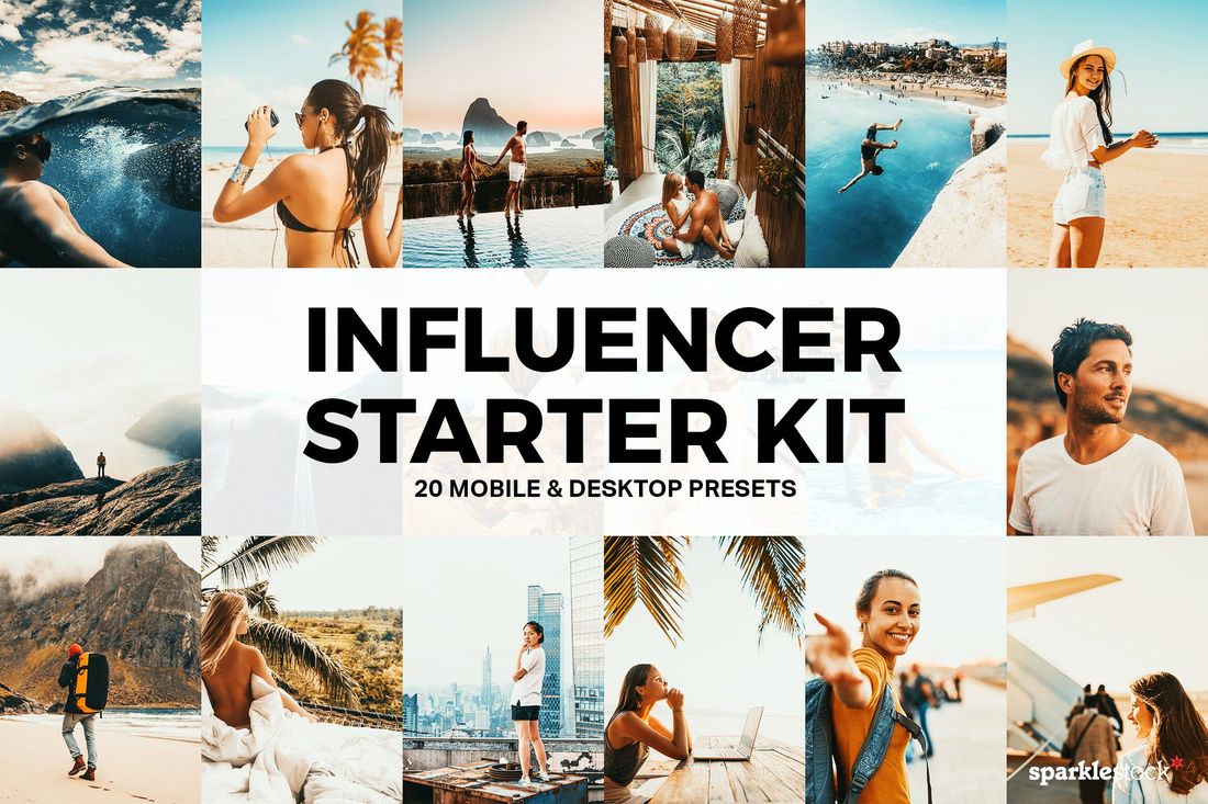 20 Travel Influencer Starter Lightroom Presets