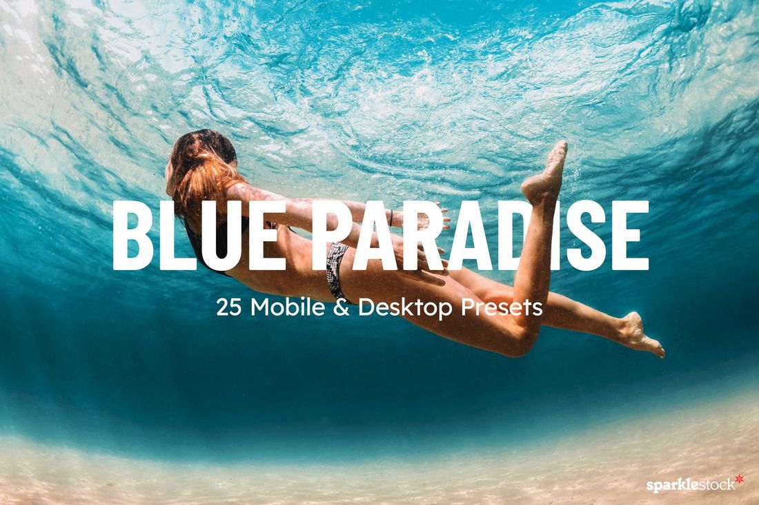 25 Blue Paradise Lightroom Presets and LUTs