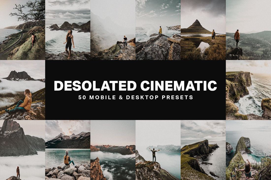 50 Desolated Cinematic Lightroom Presets and LUTs