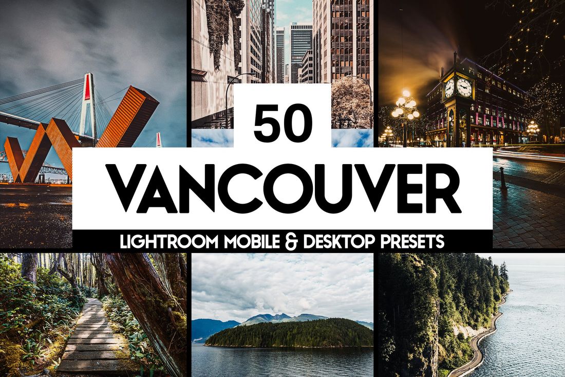 50 Vancouver Lightroom Presets LUTs