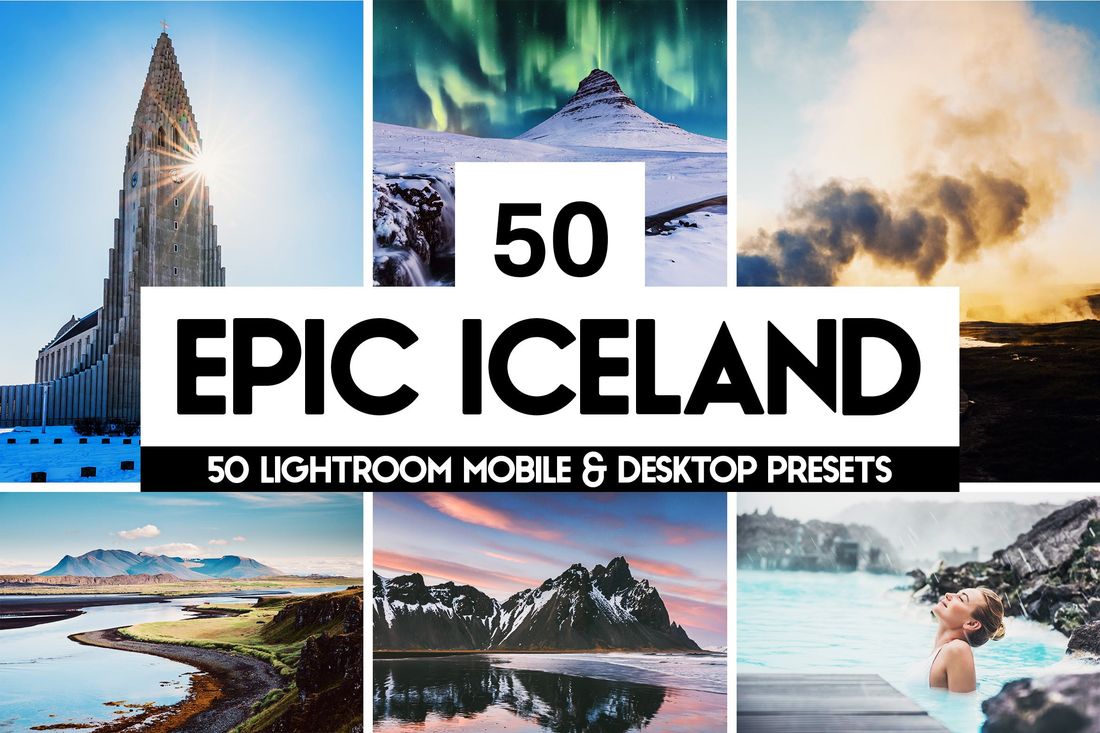 Epic Iceland 50 Lightroom Presets and LUTs