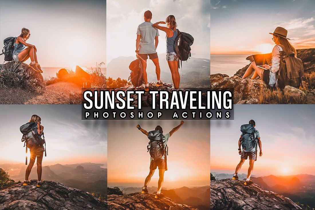Sunset Traveling Photoshop Actions