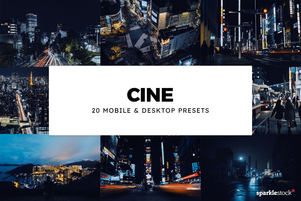 20 Cine Lightroom Presets & LUTs