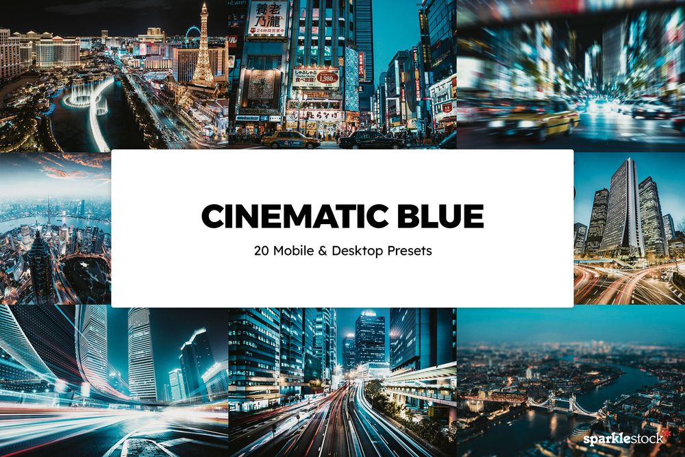 20 Cinematic Blue Lightroom Presets & LUTs