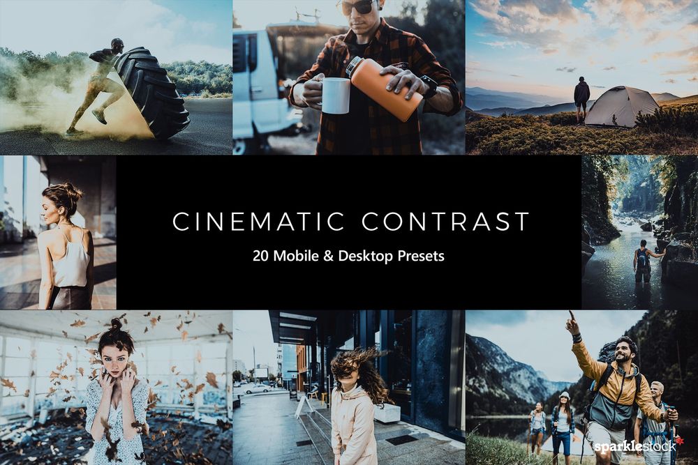 20 Cinematic Contrast Lightroom Presets & LUTs