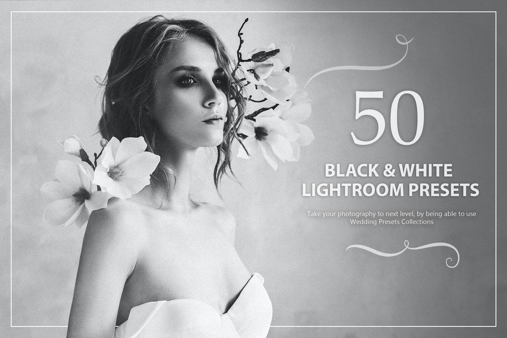 50 Black & White Wedding Lightroom Presets