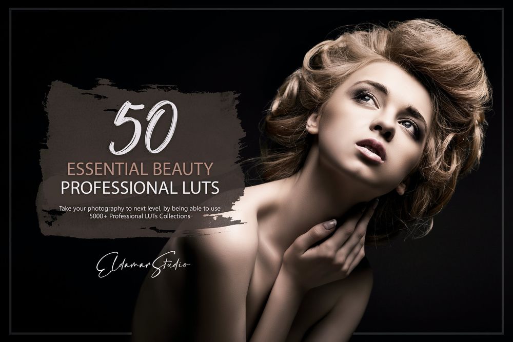 50 Essential Beauty LUTs Pack