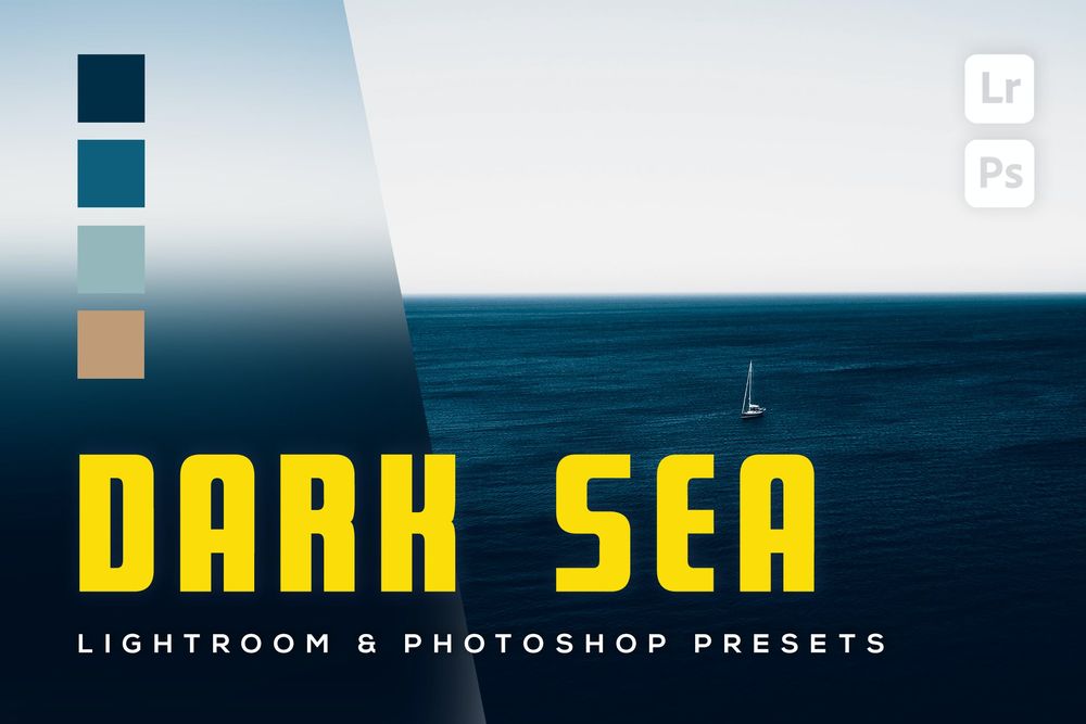 6 个暗色调海面主题美拍画面效果预设