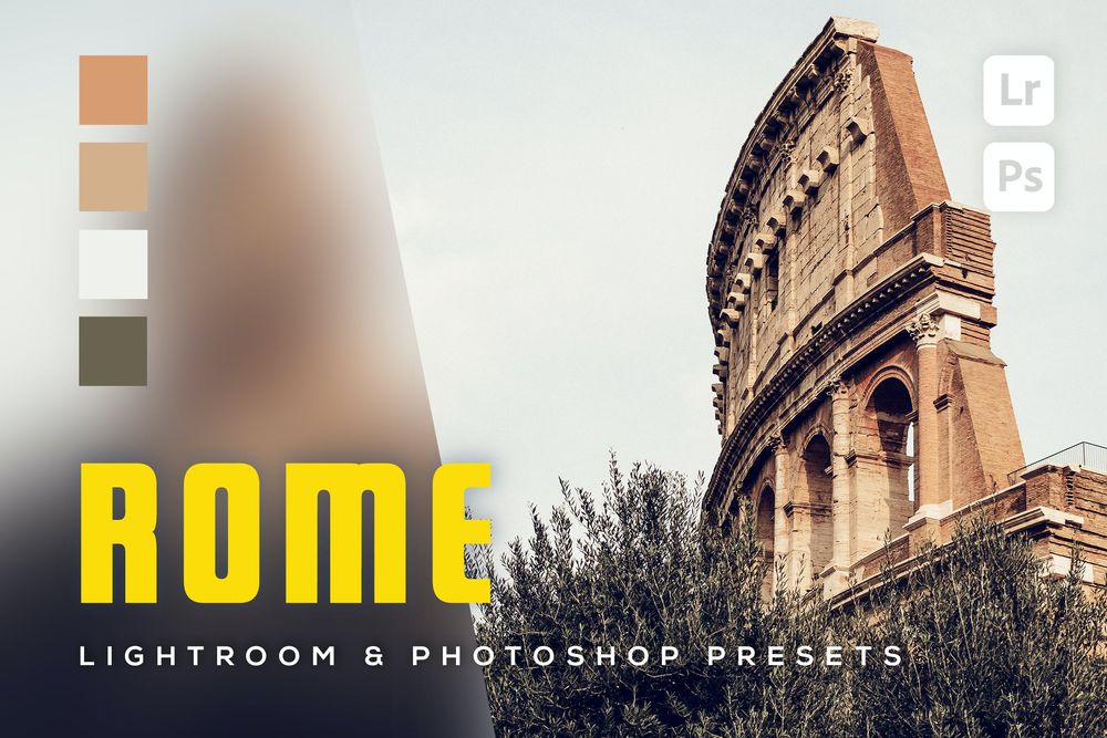 6 款罗马假日主题环境场景拍照画面效果预设
