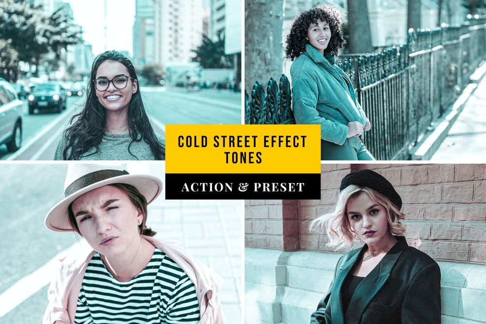 街中冷色调美拍画面效果预设