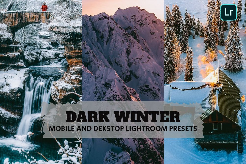 暗色调冬季主题美拍画面效果预设