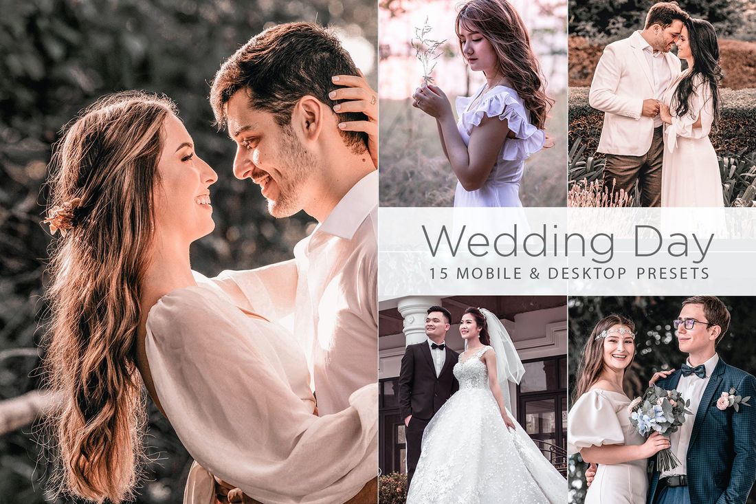 15款 Wedding Day Presets Mobile & Desktop Presets