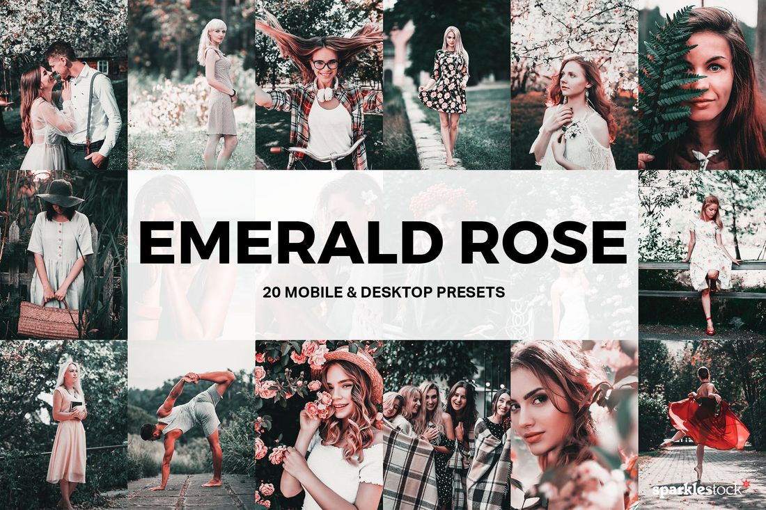 20款 Emerald Rose Lightroom Presets and LUTs