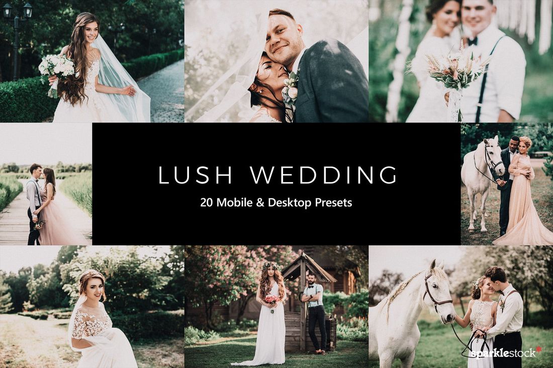 20款 Lush Wedding Lightroom Presets & LUTs