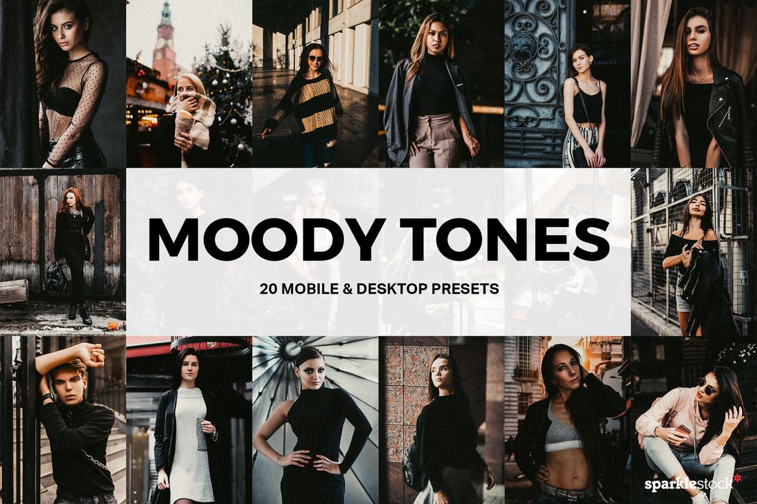 20款 Moody Tones Lightroom Presets and LUTs