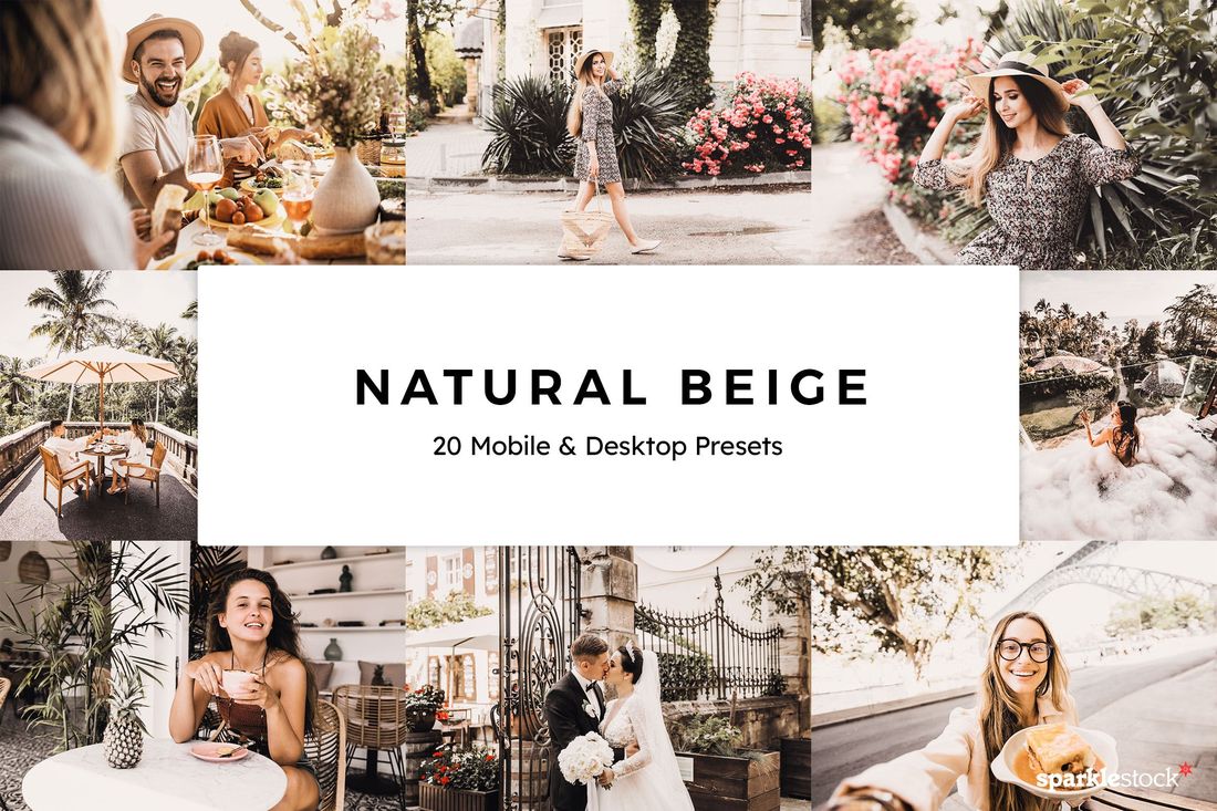 20款 Natural Beige Lightroom Presets & LUTs