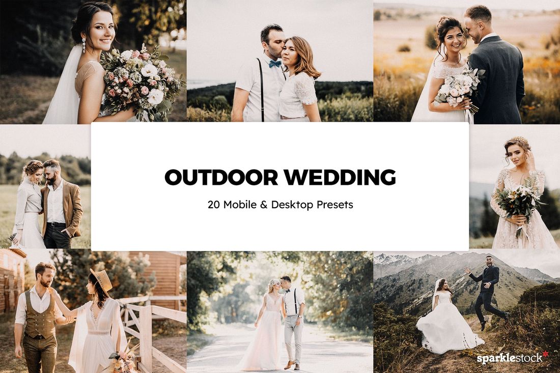 20款 Outdoor Wedding Lightroom Presets & LUTs