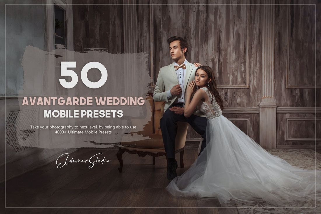 50款 Avantgarde Wedding Mobile Presets Pack